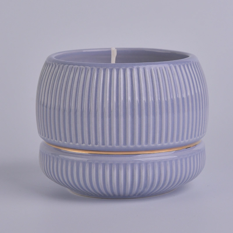 Manufacturer empty tealight custom color ceramic candle jars 10oz