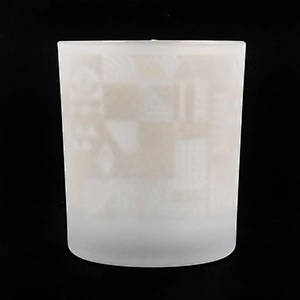 Sunny luxury white frosted votive glass candle vessels 8oz 10oz 20oz