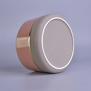 Sunny good price custom candle ceramic jars in pink