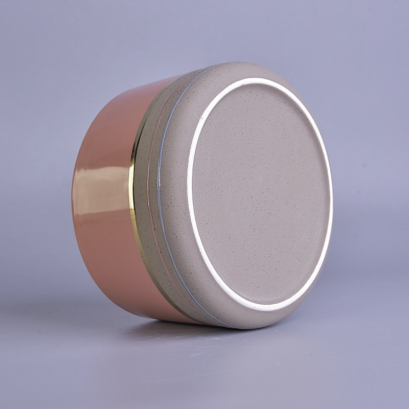 Sunny good price custom candle ceramic jars in pink