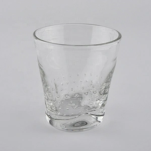 Sunny custom crystal bubble Glass Candle jars wholesales
