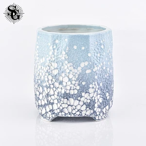 Sunny 423ml 260g  blue appearance ceramic candle jars with great quality