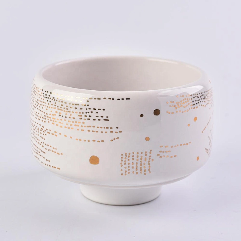 Wholesales decorative standing white ceramic candle holder