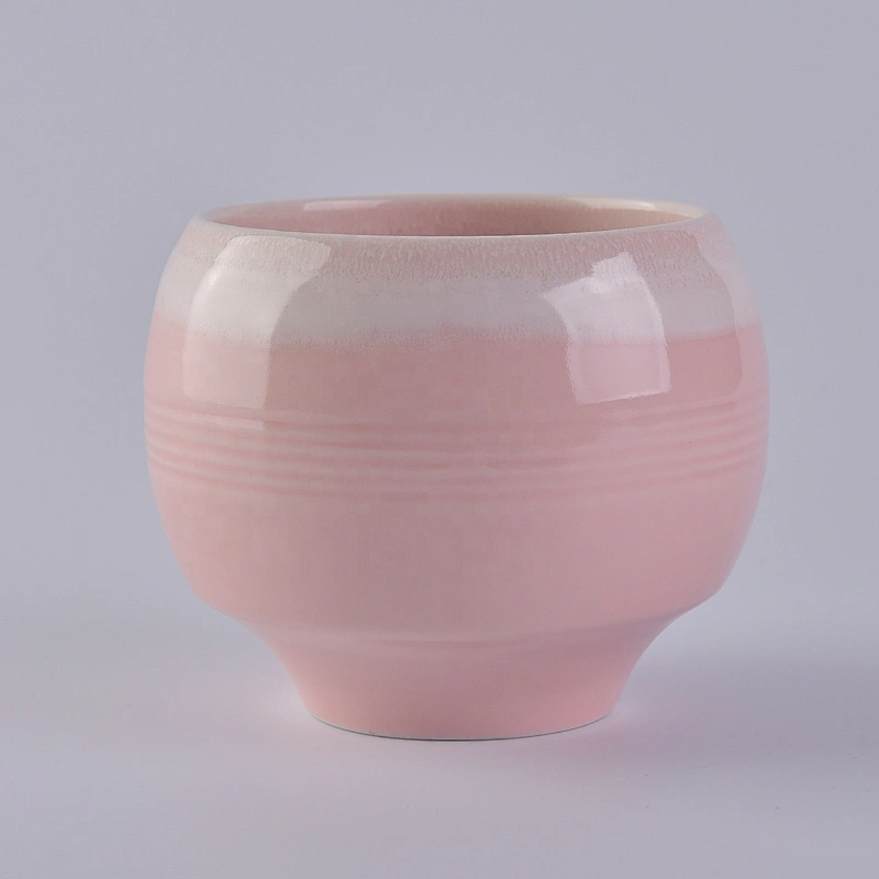 Sunny home decor pink candle ceramic holder 8oz 10oz 12oz
