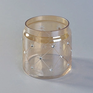 10oz Christmas diamond vintage big glass candle vessel