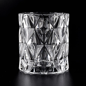 Wholesales luxury geo crystal glass candle holders