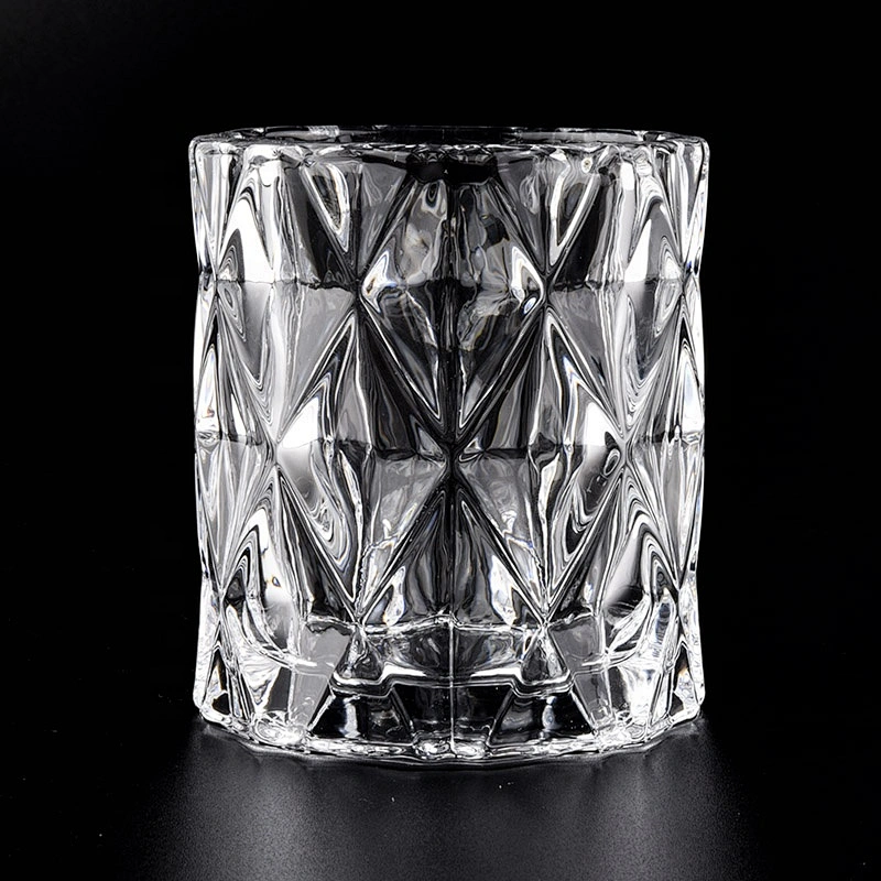 Wholesales luxury geo crystal glass candle holders