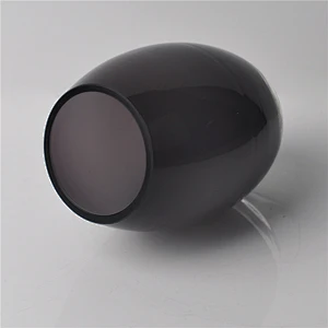 Luxury black glass cut candle holders