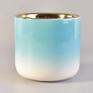 8oz 10oz 12oz Wedding decor blue luxury ceramic candle holder