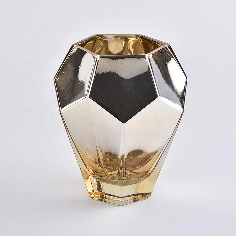 Gold Geometric Glass Candle Holder Wholesale