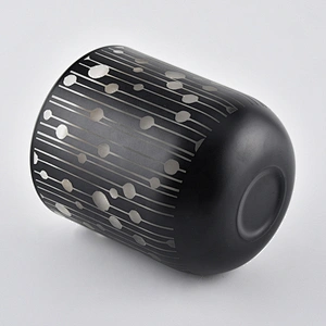 Wholesales custom black luxury candle glass jars containers