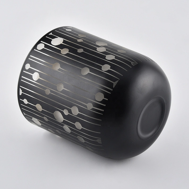 Wholesales custom black luxury candle glass jars containers