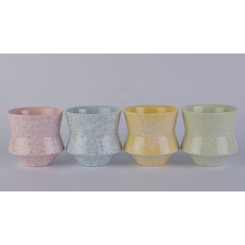 Suppliers pink custom luxury ceramic candle holder vessel home decoration