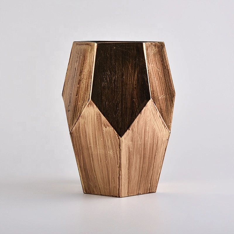 Wholesales Polygon votive glass jar candle container