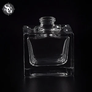 Sunny 36ml 1oz glass perfume bottle transparent square bottle for car