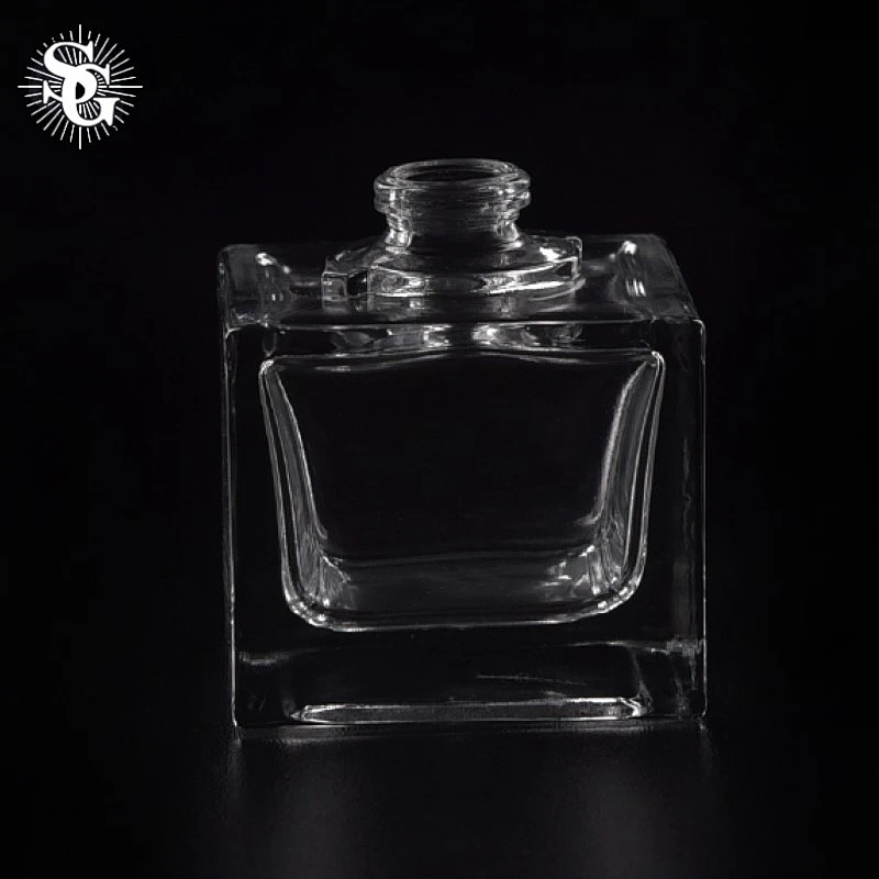 Sunny 36ml 1oz glass perfume bottle transparent square bottle for car
