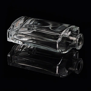 4oz square transparent high-white glass diffuser bottles fragrance bottles for home decorations