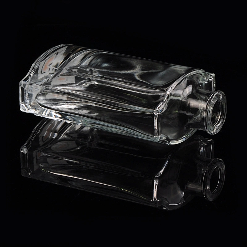 4oz square transparent high-white glass diffuser bottles fragrance bottles for home decorations