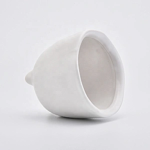 Wholesales Rustic standing white candle vessel