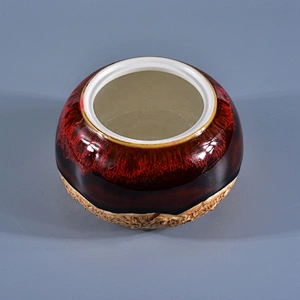 10oz 20oz Wholesales empty decorative candle ceramic holder with lid