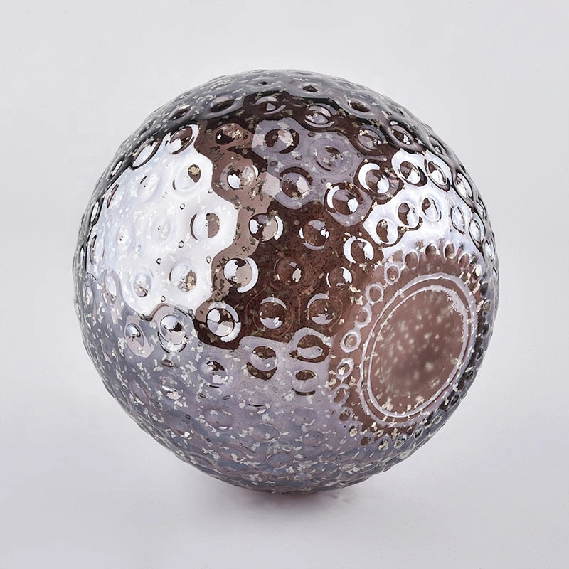 Large Capacity Ball Shaped Glass Candle Jars