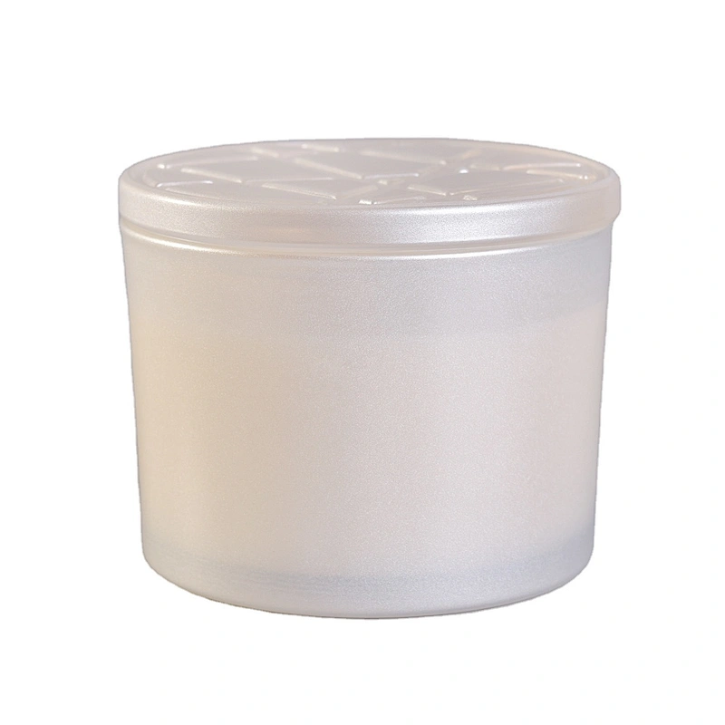 Wholesales Custom white scented luxury glass candle jar with lids
