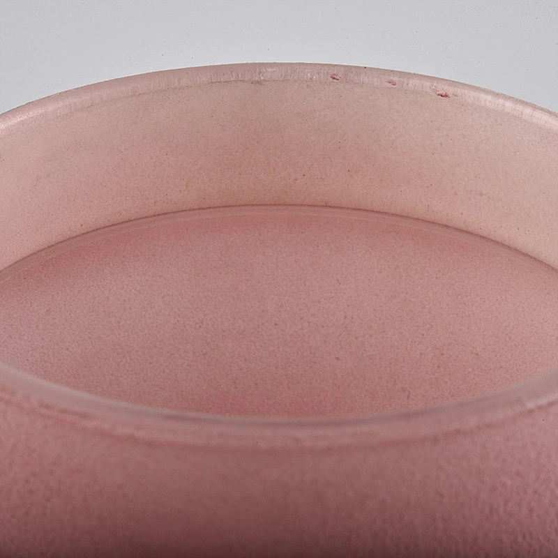 Wholesales popular pink matte large ceramic candle container 14oz 10oz