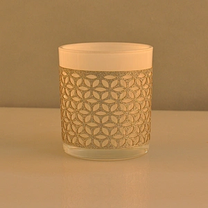 Wholesales woven luxury glass candle jar in bulk 6oz 8oz 10oz