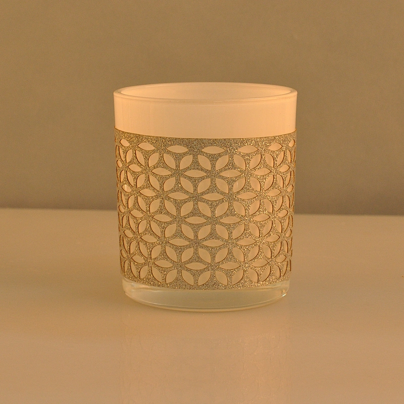Wholesales woven luxury glass candle jar in bulk 6oz 8oz 10oz