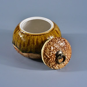 10oz 20oz Wholesales luxury chinese ceramic candle jar with lid