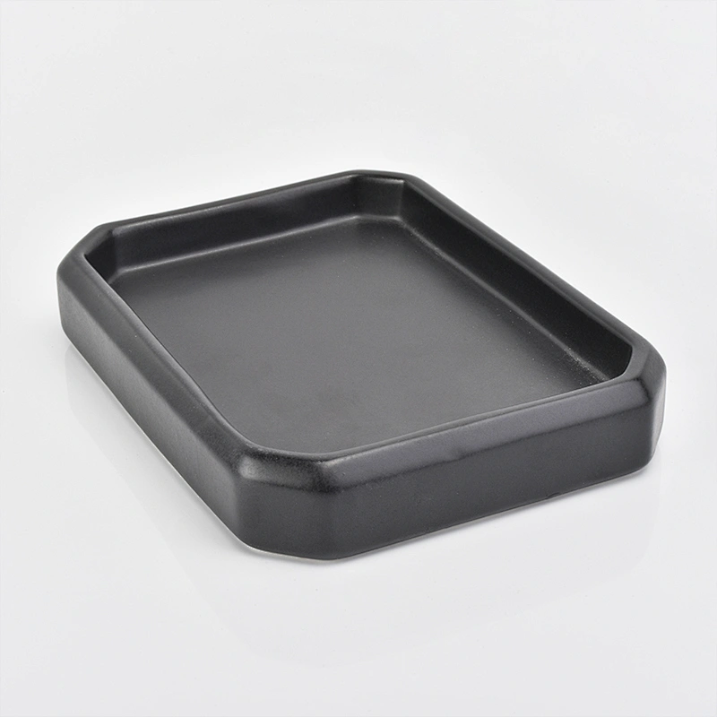 glazing black ceramic glass bath accessories sets ceramic facial soap dish