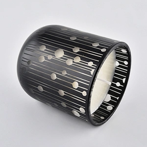 Wholesales empty tealight custom black ceramic candle vessels 10oz