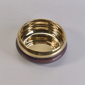 10oz 20oz Luxury decorative empty electroplated ceramic candle jar