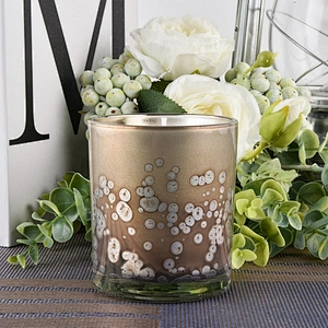 luxury decor painted glass candle jar