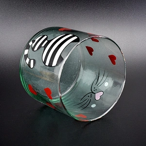 Cylinder glass candle cup home decor