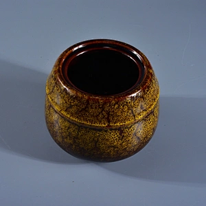 Vintage round brown candle ceramic containers 10oz 20oz