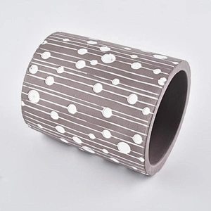 10oz New design empty tealight grey ceramic candle holder