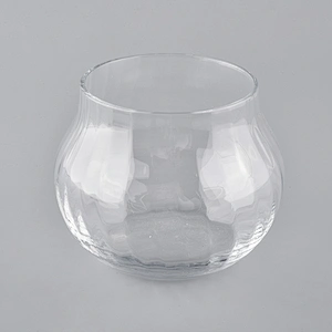 Hand Blown Glass Candle Container