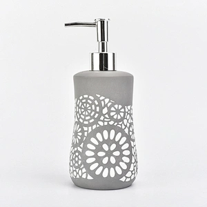 home goods hollow printing bath room accessories concrete bathroom accessories set