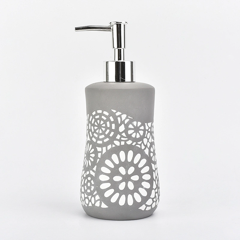 home goods hollow printing bath room accessories concrete bathroom accessories set