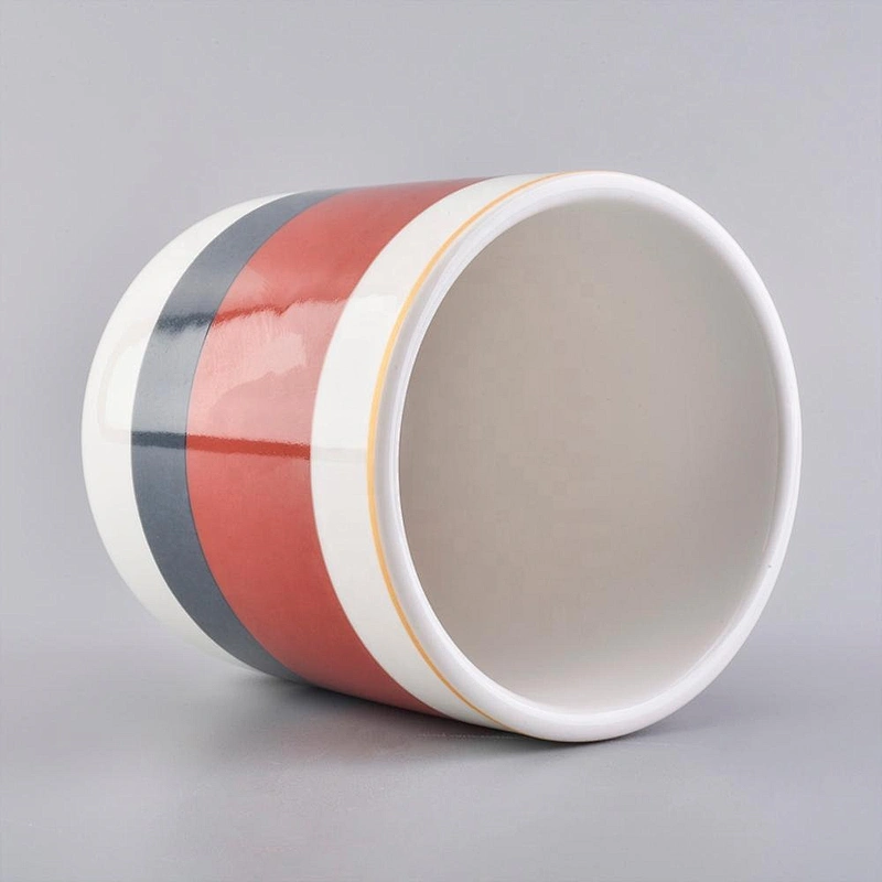 4oz 6oz 8oz Wholesales colored luxury candle jar ceramic