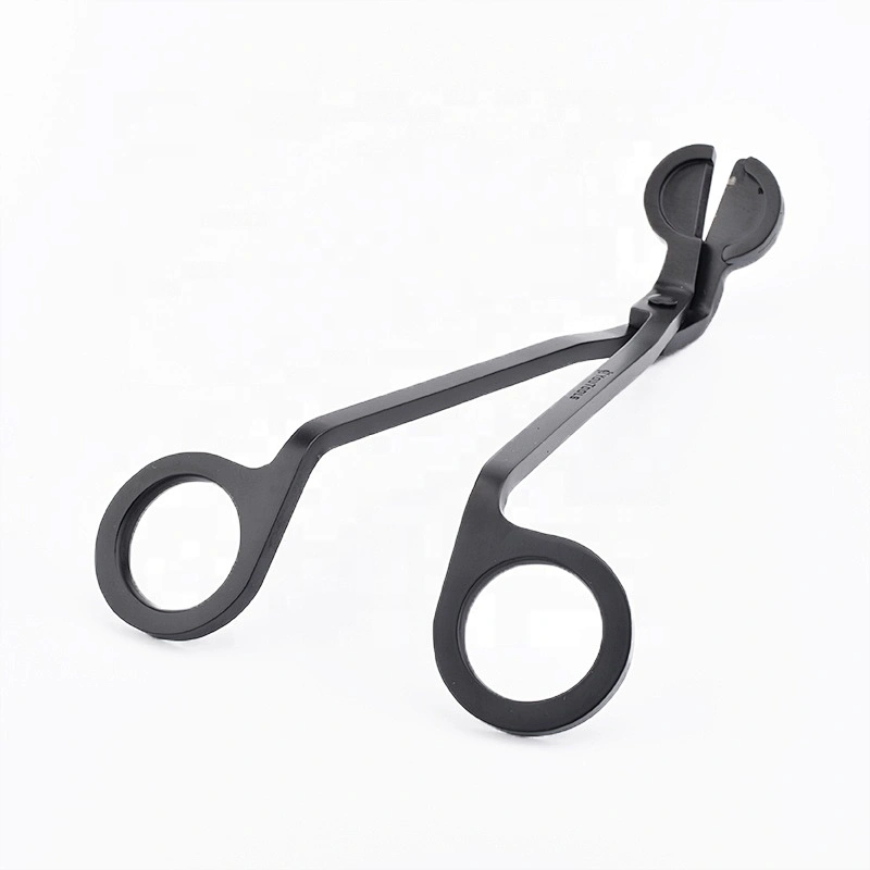 home decor customized stainless steel black candle scissors wick trimmer