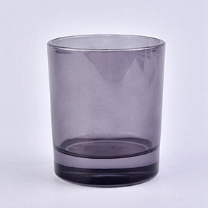 home decor smoky grey glass candle jars