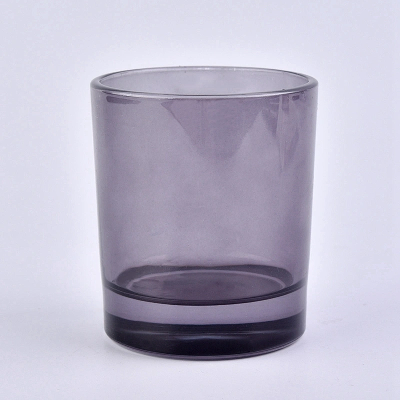 home decor smoky grey glass candle jars