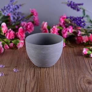 10oz 20oz Home decoration custom matte grey candle ceramic jar