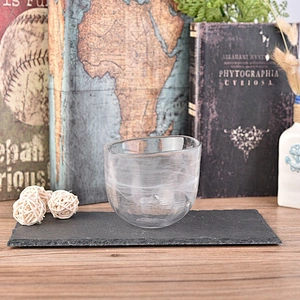 Empty Tealight glass candle holders for home decor