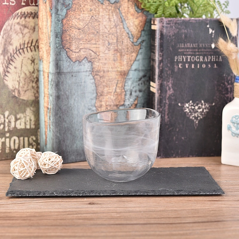 Empty Tealight glass candle holders for home decor