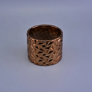 Wholesales golden tealight ceramic geometric candle holder