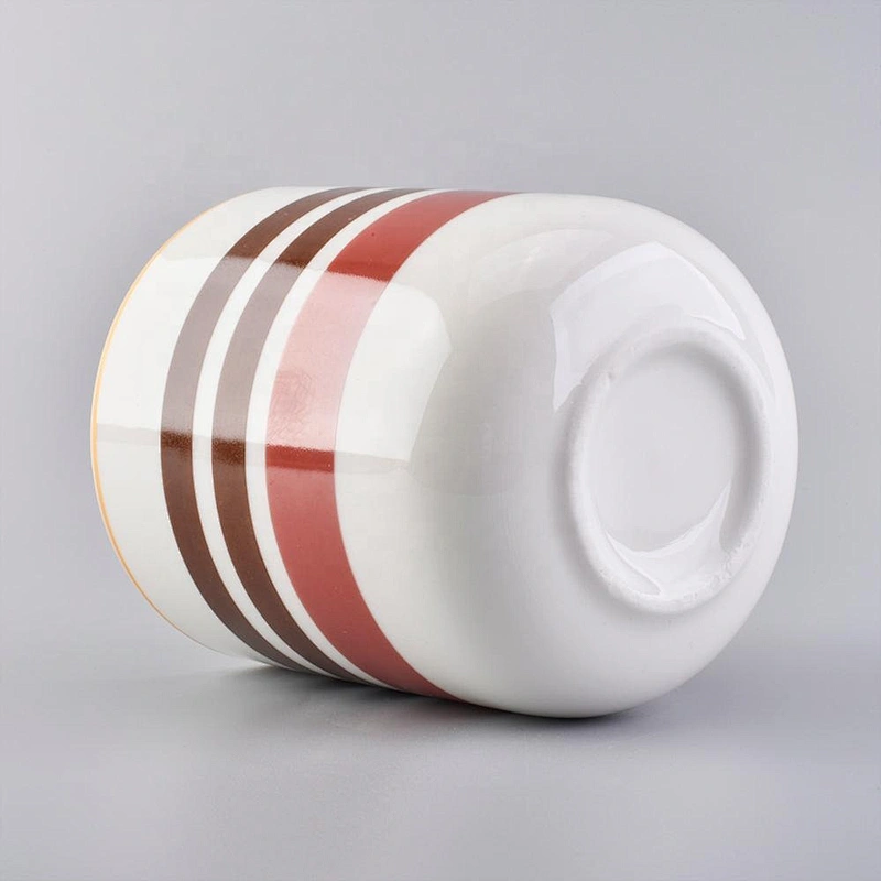 6oz 8oz 10oz Luxury empty round customized ceramic candle holders wholesale