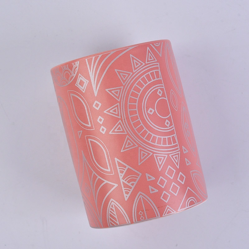 10oz 20oz Wholesales custom pink luxury ceramic candle jar vessels